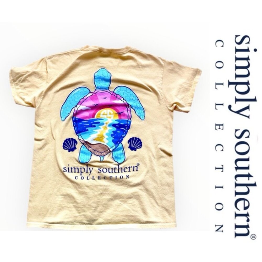 Simply Southern | Yellow Sunset Short Sleeve Tee | Size Medium
